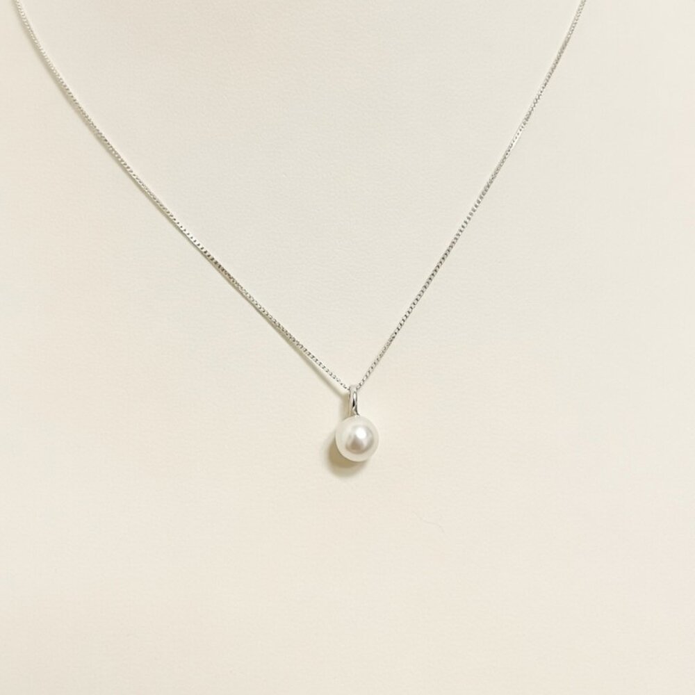 Natural Cultured Pearl 925 Sterling Silver Necklace
